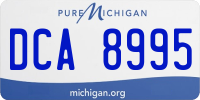 MI license plate DCA8995