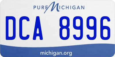 MI license plate DCA8996
