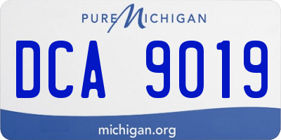 MI license plate DCA9019