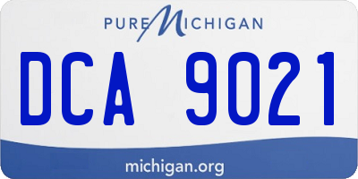 MI license plate DCA9021