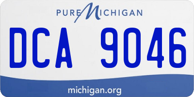 MI license plate DCA9046