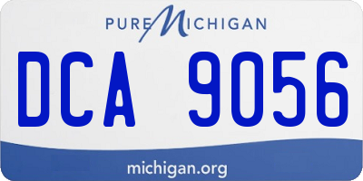 MI license plate DCA9056