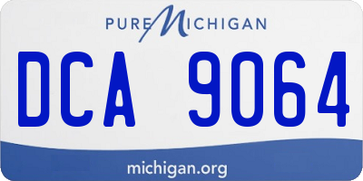 MI license plate DCA9064