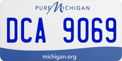 MI license plate DCA9069