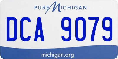 MI license plate DCA9079