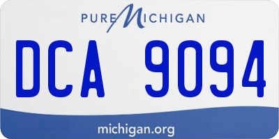 MI license plate DCA9094