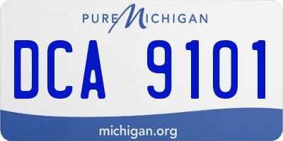 MI license plate DCA9101