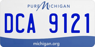 MI license plate DCA9121