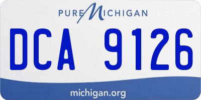 MI license plate DCA9126