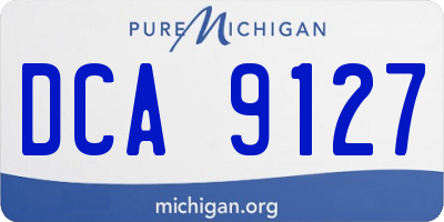 MI license plate DCA9127