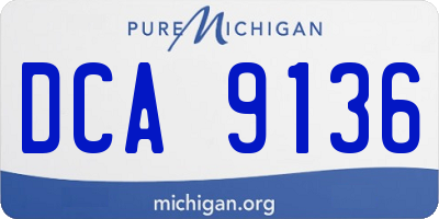 MI license plate DCA9136