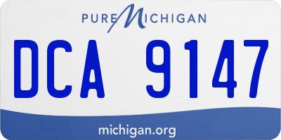 MI license plate DCA9147