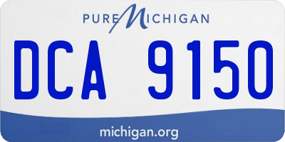 MI license plate DCA9150