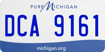 MI license plate DCA9161