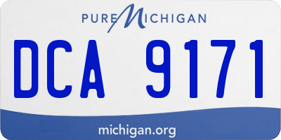 MI license plate DCA9171