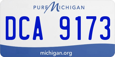 MI license plate DCA9173