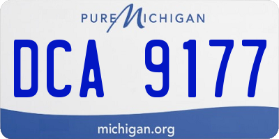 MI license plate DCA9177