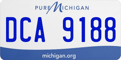 MI license plate DCA9188