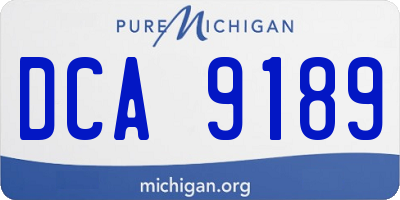 MI license plate DCA9189
