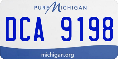MI license plate DCA9198
