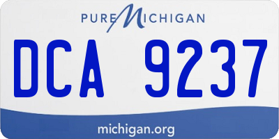 MI license plate DCA9237