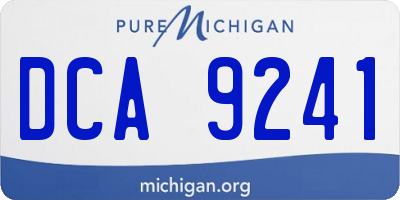 MI license plate DCA9241