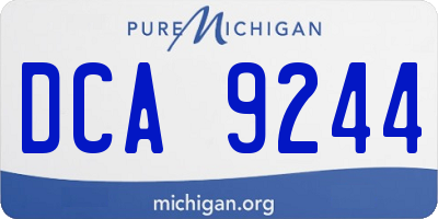 MI license plate DCA9244