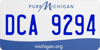 MI license plate DCA9294