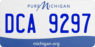 MI license plate DCA9297