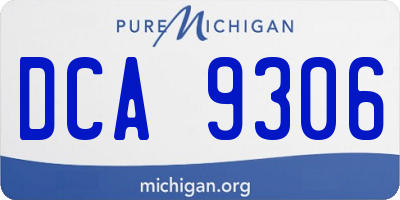 MI license plate DCA9306