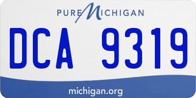 MI license plate DCA9319