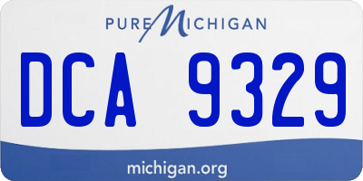 MI license plate DCA9329