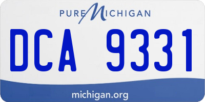 MI license plate DCA9331