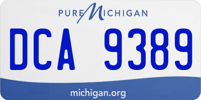 MI license plate DCA9389