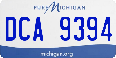 MI license plate DCA9394