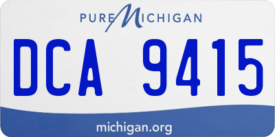 MI license plate DCA9415