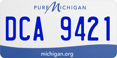 MI license plate DCA9421