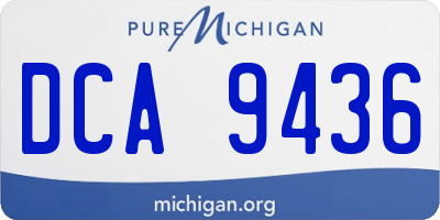 MI license plate DCA9436