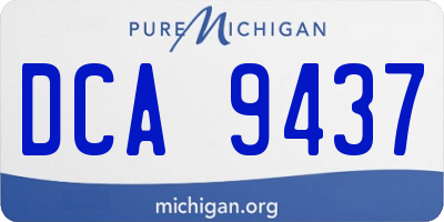 MI license plate DCA9437
