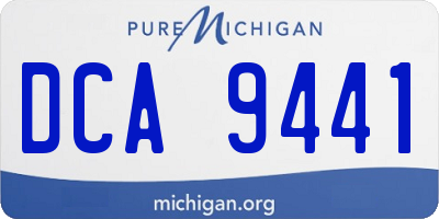 MI license plate DCA9441