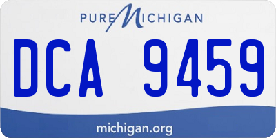 MI license plate DCA9459