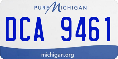 MI license plate DCA9461