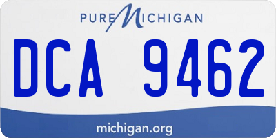 MI license plate DCA9462
