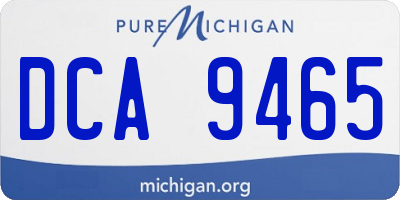 MI license plate DCA9465