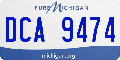 MI license plate DCA9474