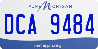 MI license plate DCA9484