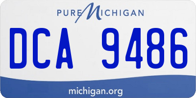 MI license plate DCA9486