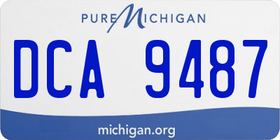 MI license plate DCA9487