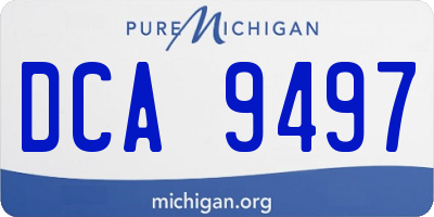 MI license plate DCA9497