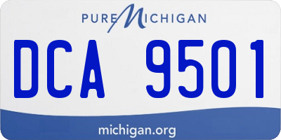 MI license plate DCA9501